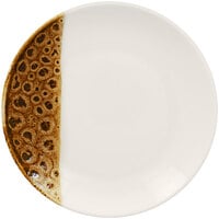 RAK Porcelain Wild 5 7/8" Brown Round Porcelain Flat Coupe Plate - 12/Case