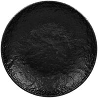 RAK Porcelain Roks 10 1/4" Black Round Porcelain Deep Coupe Plate - 6/Case
