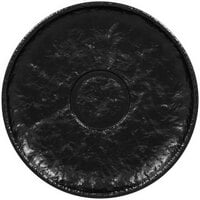 RAK Porcelain Roks 6 1/2" Black Round Porcelain Saucer - 12/Case