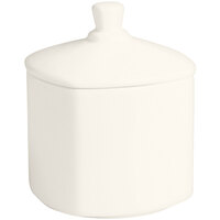 RAK Porcelain Ska 8.45 oz. Ivory Porcelain Sugar Bowl and Lid - 6/Case