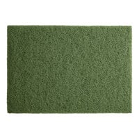Lavex Basics 14" x 20" Green Scrubbing Floor Machine Pad - 5/Case