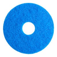 Lavex Basics 13" Blue Cleaning Floor Machine Pad - 5/Case