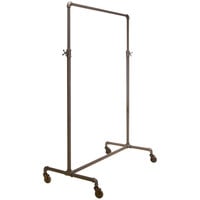 Econoco 42 1/2" x 23 5/8" x 72" Anthracite Grey Ballet Garment Rack with Adjustable Hangrail