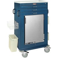 Harloff 1.8 Cu. Ft. 3-Drawer Malignant Hyperthermia Treatment Cart with Refrigerator and Key Locks MH5300K