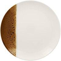 RAK Porcelain Wild 12 1/4" Brown Round Porcelain Flat Coupe Plate - 12/Case