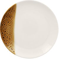 RAK Porcelain Wild 8 1/4" Brown Round Porcelain Flat Coupe Plate - 12/Case