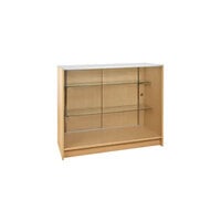 Econoco 48" x 20" x 38" Maple 2-Shelf Safety Glass Showcase