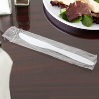 Visions Individually Wrapped White Heavy Weight Plastic Knife - 1000/Case