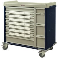 Harloff 43 1/2" x 24" x 45 5/8" Medication Bin Cart with 28 Bins SL28BIN5