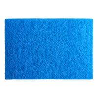 Lavex Basics 14" x 20" Blue Cleaning Floor Machine Pad - 5/Case