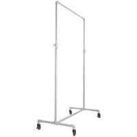 Econoco 42 1/2" x 23 5/8" x 72" Gloss White Ballet Garment Rack with Adjustable Hangrail