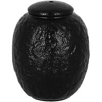 RAK Porcelain Roks 1 3/4" Black Porcelain Pepper Shaker - 12/Case