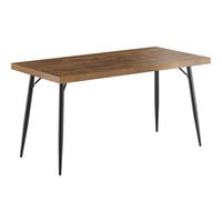 Lancaster Table & Seating Mid-Century 30" x 60" Standard Height Butcher Block Table with Vintage Finish