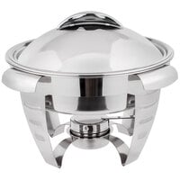 Vollrath 49522 6 Qt. Maximillian Steel Large Round Chafer with Stainless Steel Accents