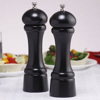 Chef Specialties 08302 Professional Series 8 inch Customizable Windsor Ebony Finish Pepper Mill and Salt Mill Set