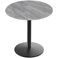 Holland Bar Stool EuroSlim 36" Round Greystone Indoor / Outdoor Table with Round Base