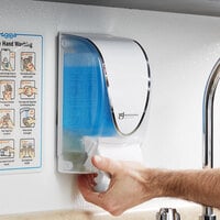 SC Johnson Professional QuickView TPW1LDS 1 Liter Transparent White and Chrome Soap Manual Dispenser
