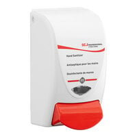SC Johnson Professional Sanitize SAN1LDS 1 Liter White and Red Foaming Hand Sanitizer Dispenser