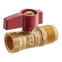 Easyflex G014-11 3/8" Zinc-Plated Steel Gas Valve with 1/2" Female NPT Connection