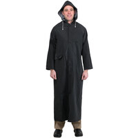 Black 2 Piece Rain Coat 60 inch - Medium