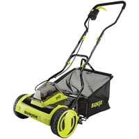 Sun Joe 24V-CRLM15 15 inch iON+ Cordless Push Reel Mower Kit with 4.0Ah Battery and Charger - 24V