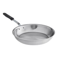 Vollrath Tribute 14" Tri-Ply Stainless Steel Fry Pan with Black Silicone Handle 692114