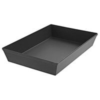 LloydPans 12" x 17" x 2 13/16" Hard Coat Anodized Aluminum Detroit-Style Pizza Pan with Pre Seasoned Tuff-Kote® Finish H76F-12X17X2.8-PSTK