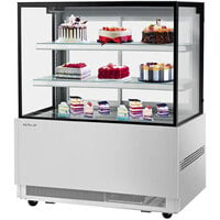 Turbo Air TBP48-54NN-S 47 1/4" Square Glass Three-Tier Stainless Steel Refrigerated Bakery Display Case