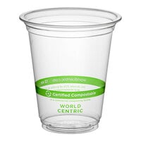 World Centric 12 oz. PLA Plastic Compostable Cold Cup - 1000/Case