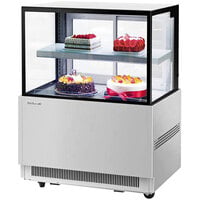Turbo Air TBP36-46NN-S 35 3/8" Square Glass Two-Tier Stainless Steel Refrigerated Bakery Display Case