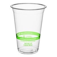 World Centric 16 oz. PLA Plastic Compostable Cold Cup - 1000/Case