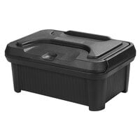 Carlisle XT160003 Cateraide™ Slide 'N Seal™ Black Top Loading 6 inch Deep Insulated Food Pan Carrier with Sliding Lid
