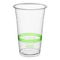 World Centric 20 oz. PLA Plastic Compostable Cold Cup - 1000/Case