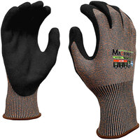 Machinist Gray and Orange HPPG Cut-Resistant Gloves with Black Sandy Nitrile Palm Coating - Large - Pair