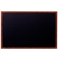 Aarco OC2436NT-B MAHOG/BOXD 24 inch x 36 inch Mahogany Frame Black Chalk Board