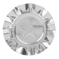 Royal Paper LA201P 4 1/8 inch Disposable Aluminum Foil Ash Tray with Silver Star Design   - 250/Pack
