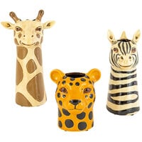 Kalalou 3-Piece Ceramic Safari Animal Succulent Holder Set