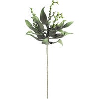 Kalalou 35" Artificial Green Leaf and Berry Greenery Stems - 6/Case