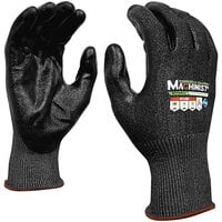 Cordova Machinist Black HPPG Cut-Resistant Gloves with Black Eco Water-Based Polyurethane Palm Coating - Pair