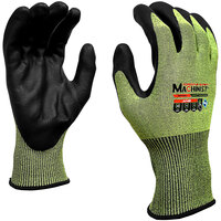 Cordova Machinist Hi-Vis Green HPPG Cut-Resistant Gloves with Black Foam Nitrile Palm Coating - Pair