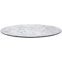 BFM Seating Tribeca 36" Round Carrera Composite Laminate Outdoor Table Top with Knife Edge for BFM Table Bases