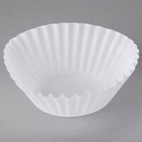 White Fluted Mini Baking Cup 1 3/8 inch x 15/16 inch - 1000/Pack