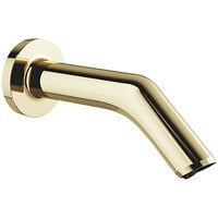 Sloan 3315463BT Optima Battery-Powered Wall Mount Sensor Faucet with 0.5 GPM Multi-Laminar Spray, Polished Brass Finish, and Back-Check Tee Mixer