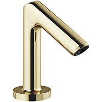 Sloan 3365828BT Optima Hardwired Deck Mount Sensor Faucet with 0.5 GPM Multi-Laminar Spray, Polished Brass Finish, Plug Adapter, and Back-Check Tee Mixer
