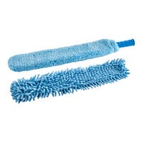 Lavex 24" Flex Wand Duster with Microfiber Sleeve and Chenille Sleeve