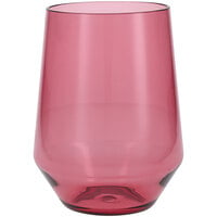 Fortessa Sole 19 oz. Rose Tritan™ Plastic Stemless Wine Glass - 12/Case