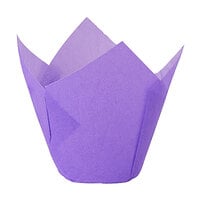 Novacart Purple Tulip Baking Cup 1 3/8" x 2 1/4" - 3600/Case