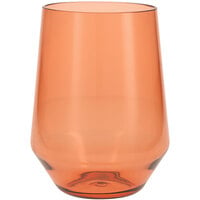 Fortessa Sole 19 oz. Terra Cotta Tritan™ Plastic Stemless Wine Glass - 12/Case