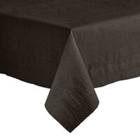 Hoffmaster 220646 54" x 108" Cellutex Chocolate Brown Tissue / Poly Paper Table Cover - 25/Case