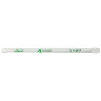 Stalk Market Planet+ PLA-S6W-C 7 3/4" Clear Jumbo Compostable Wrapped PLA Straw - 4800/Case